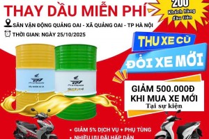 SIÊU SỰ KIỆN – THAY DẦU MIỄN PHÍ CHO 200 KHÁCH HÀNG ĐẦU TIÊN